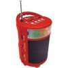 BT2000 ROJO Bocina recargable bluetooth radio fm usb linterna color rojo