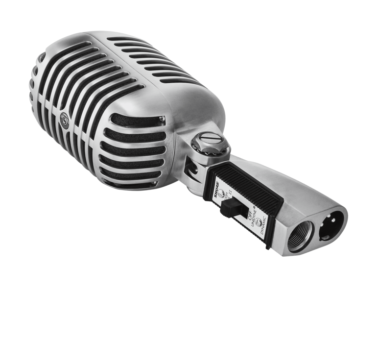 Micrófono dinámico vocal Shure, cardioide, Gris