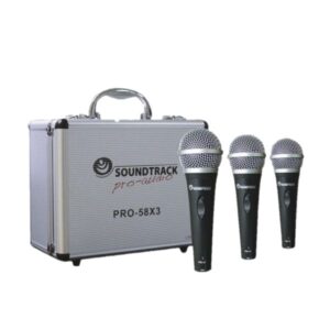 PRO-58X3 Set 3 Microfonos Dinamicos Unidireccional Soundtrack_0