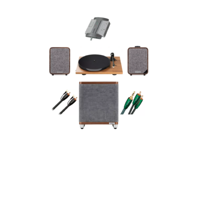 Kit De Sonido Premium Tornamesa, Bocinas, Subwoofer y Accesorios - Image 2