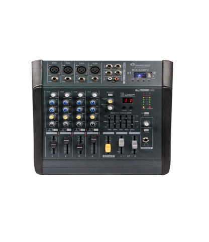 MIX-4AMP3 Mezcladora Amplificada De 4 Canales SOUNDTRACK