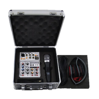 STUDIO 4 KIT Mezcladora 4 CH, Audifonos Y Mic SOUNDTRACK