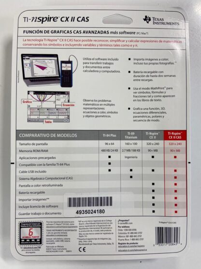 TI-NSPIRECXIICAS Calculadora Graficadora TEXAS INSTRUMENTS - Image 6